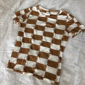 Trademark brand checkered t-shirt